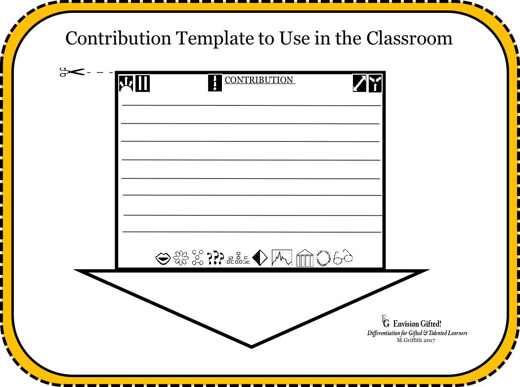 Envision Gifted. Contribution Template for Classroom