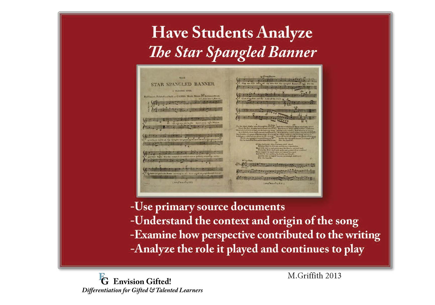 Envision Gifted. Star Spangled Banner. Depth and Complexity