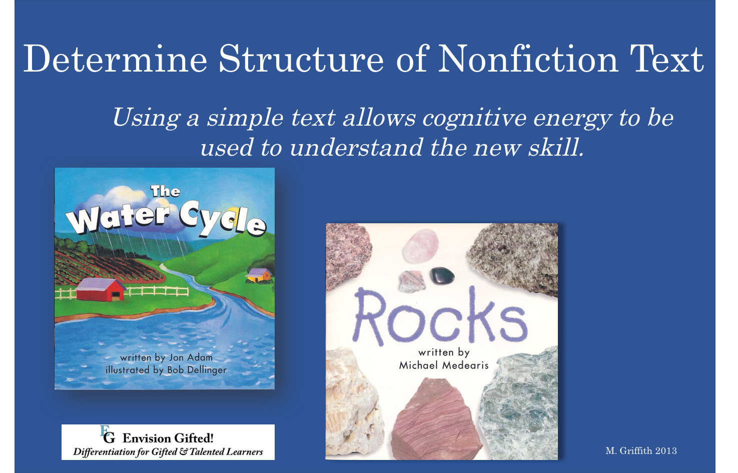 Envision Gifted. Determine Nonfiction Structure