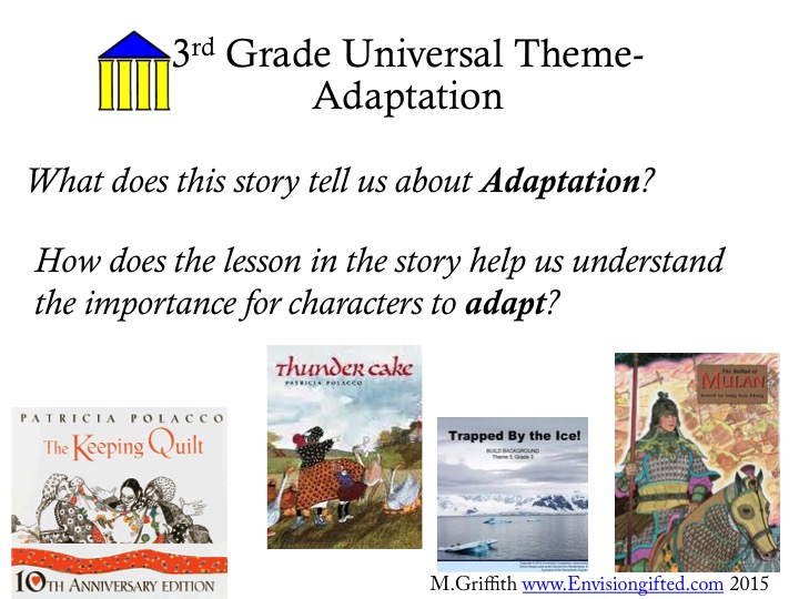 Envision Gifted. Universal Theme Adaptation Questions