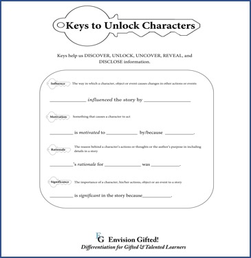 Envision Gifted. Keys to Unlock Characters1